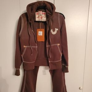 Women's True Religion Brown Sweat Set